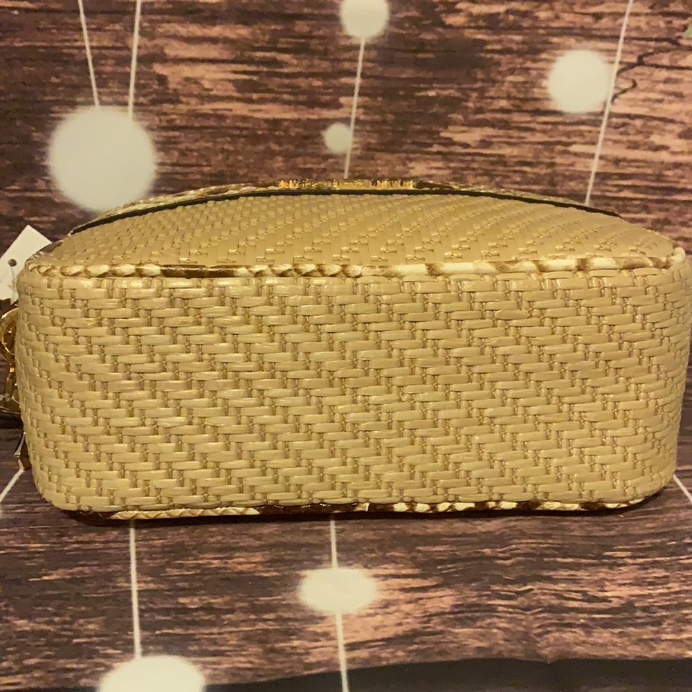 🌺 MICHAEL KORS 🌺 NATURAL STRAW PYTHON CAPSULE - Picture 8 of 8
